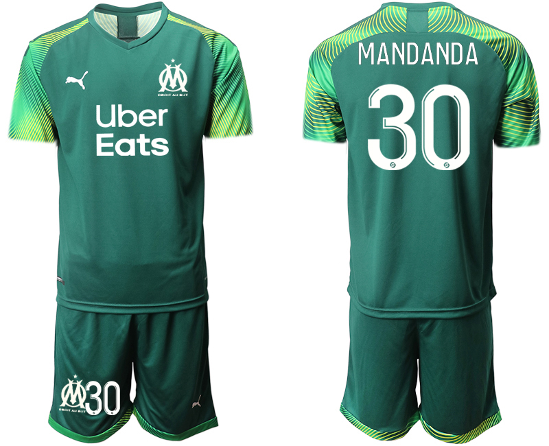 Men 2020-2021 club Marseille green goalkeeper #30 Soccer Jerseys2